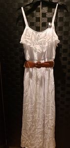 White maxi Dress w/Belt